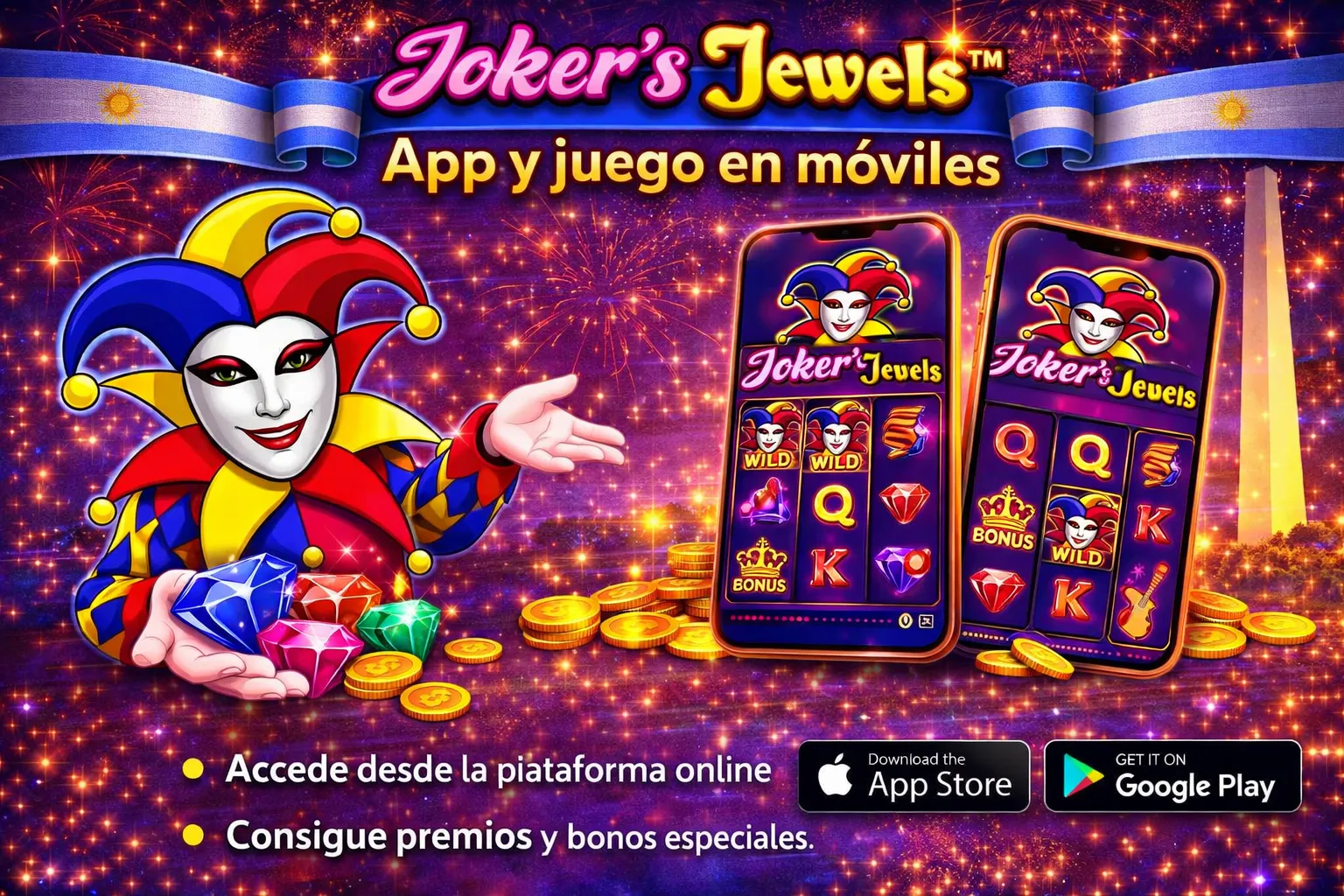 Joker's Jewels App y juego en móviles